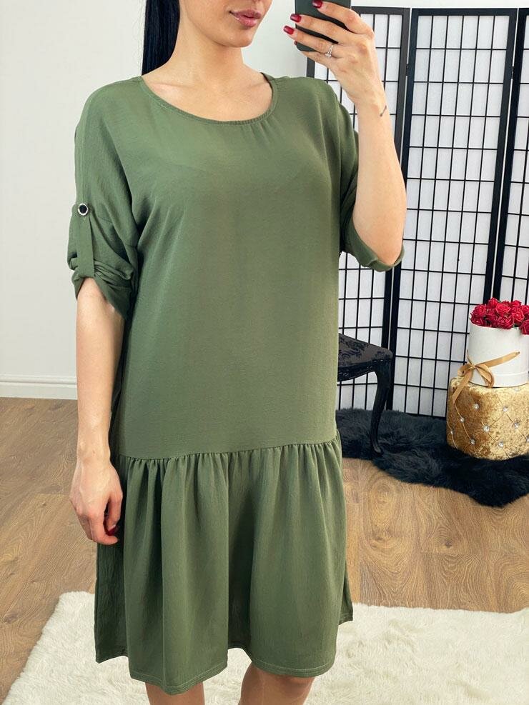 Cheryl Oversized Frill Hem Choker Back Chiffon Dress