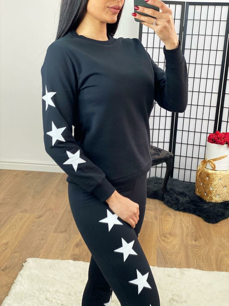 Palmera White Star Detailed Soft Loungewear Set