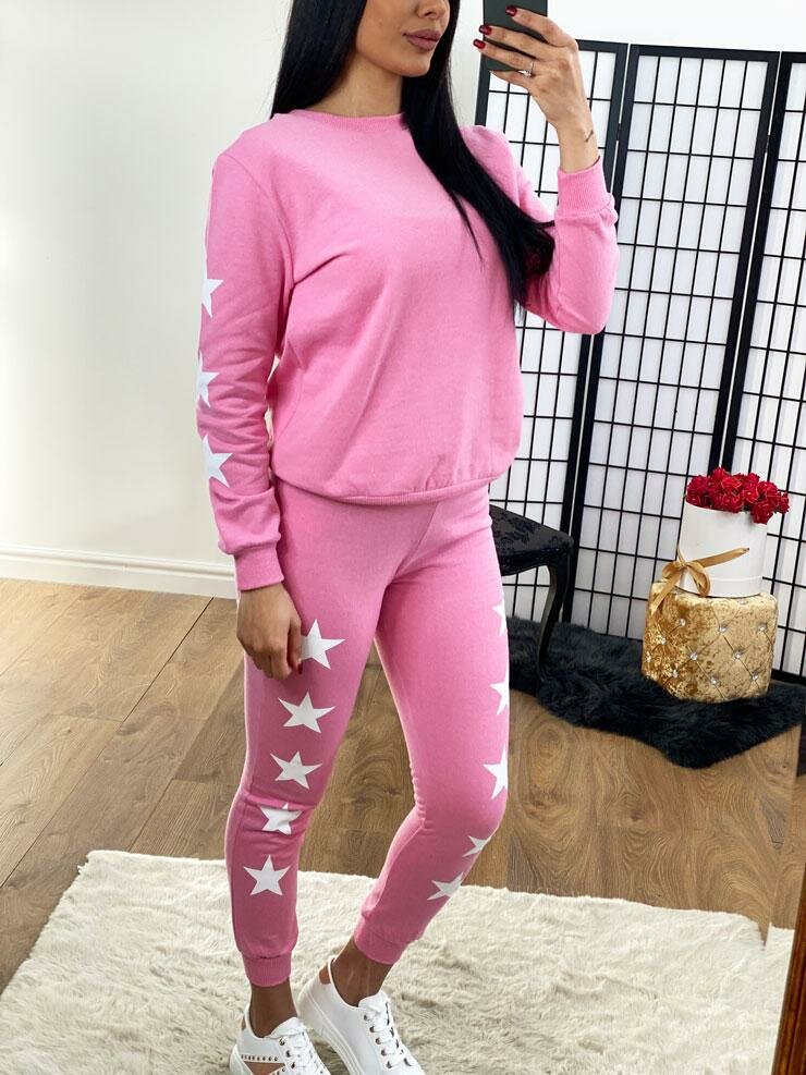 Palmera White Star Detailed Soft Loungewear Set