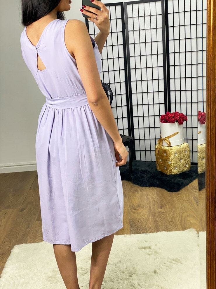 Maribel Button Tie Waist Loose Fit Summer Dress