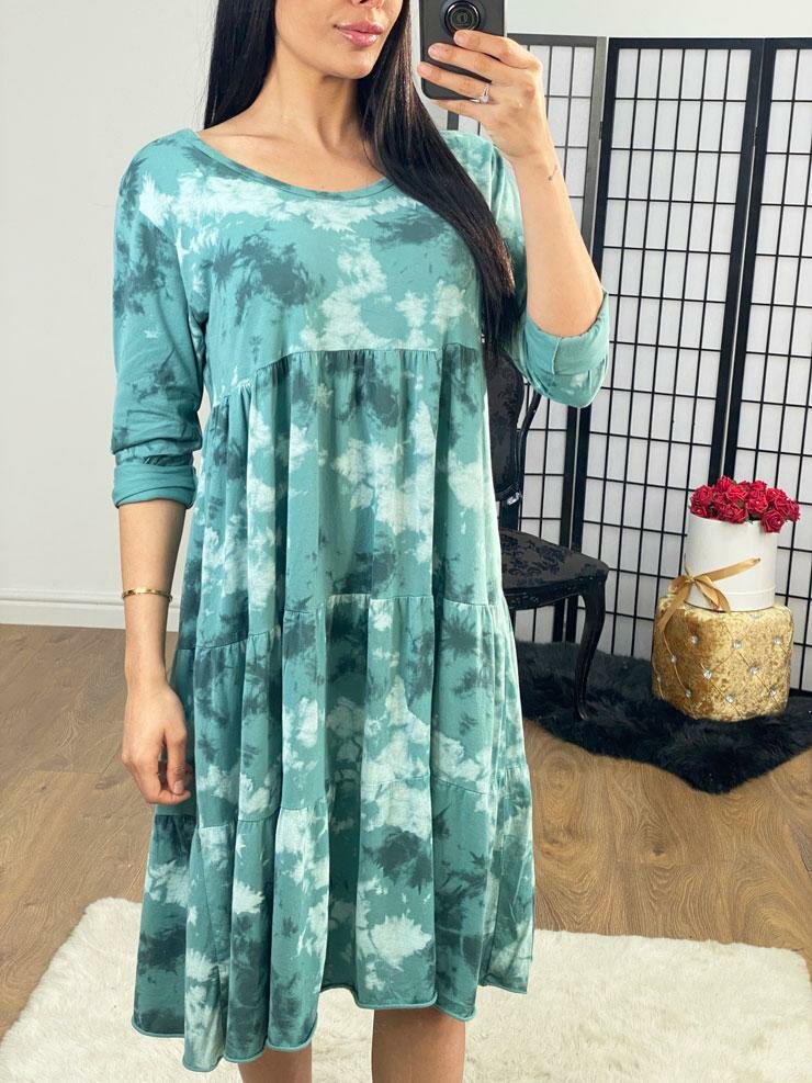 Maddie Splash Printed Floaty Smock Dress