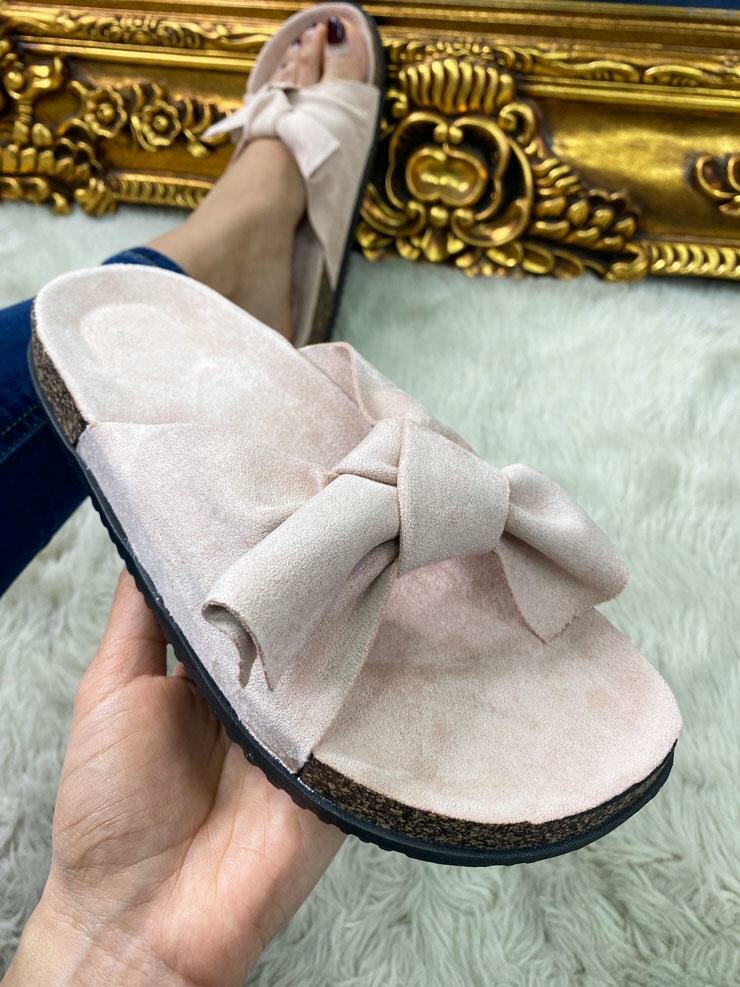 Marina Faux Suede Tie Knot Sliders