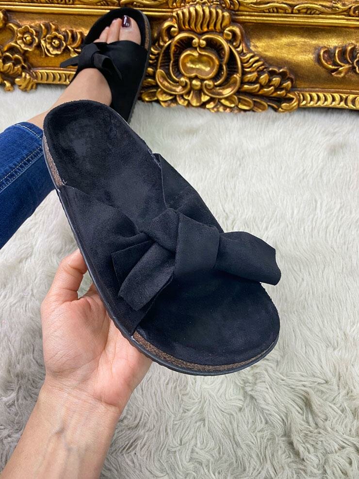 Marina Faux Suede Tie Knot Sliders