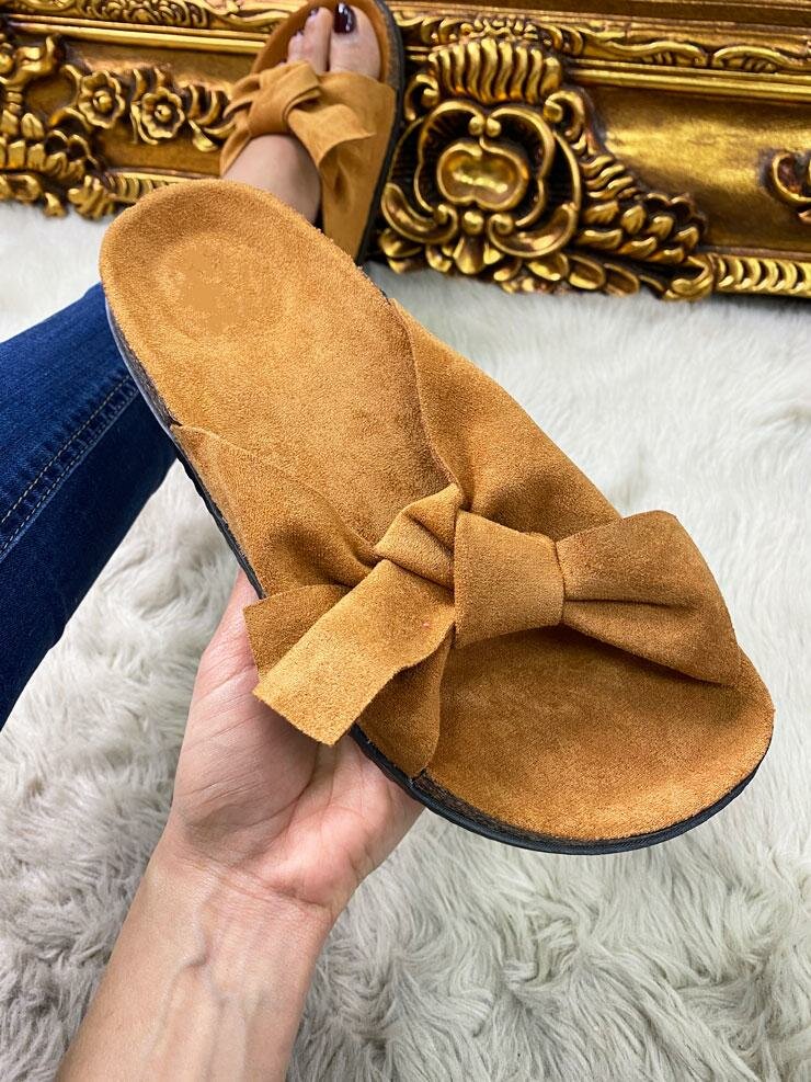 Marina Faux Suede Tie Knot Sliders