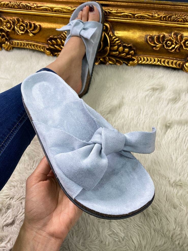 Marina Faux Suede Tie Knot Sliders
