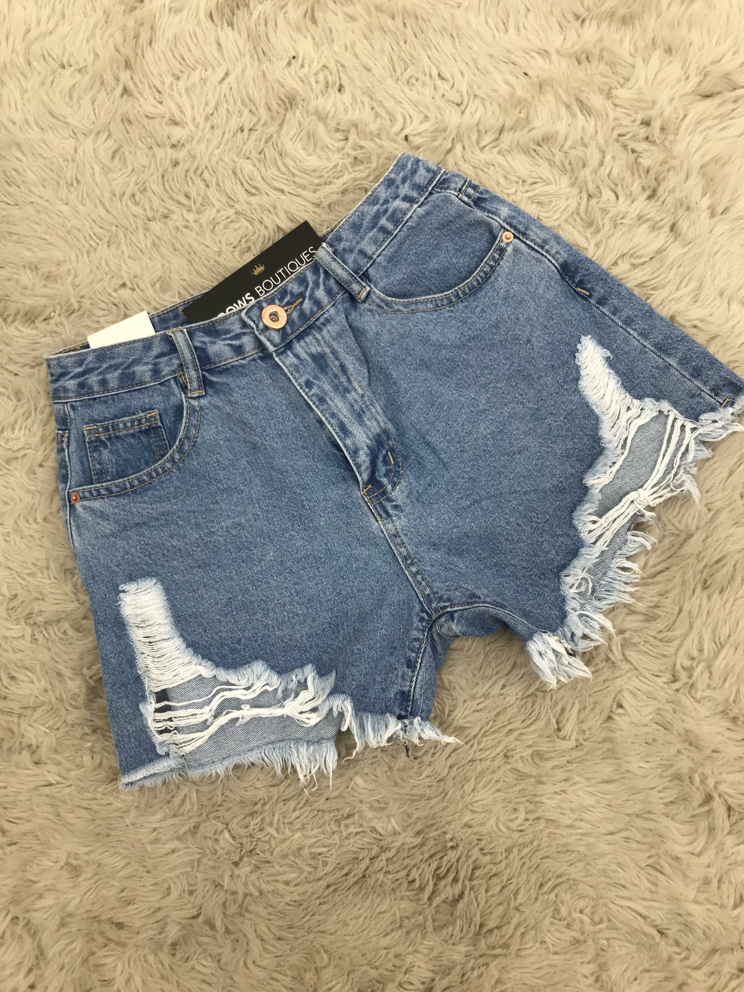 Chasey Ripped Distressed Denim Shorts