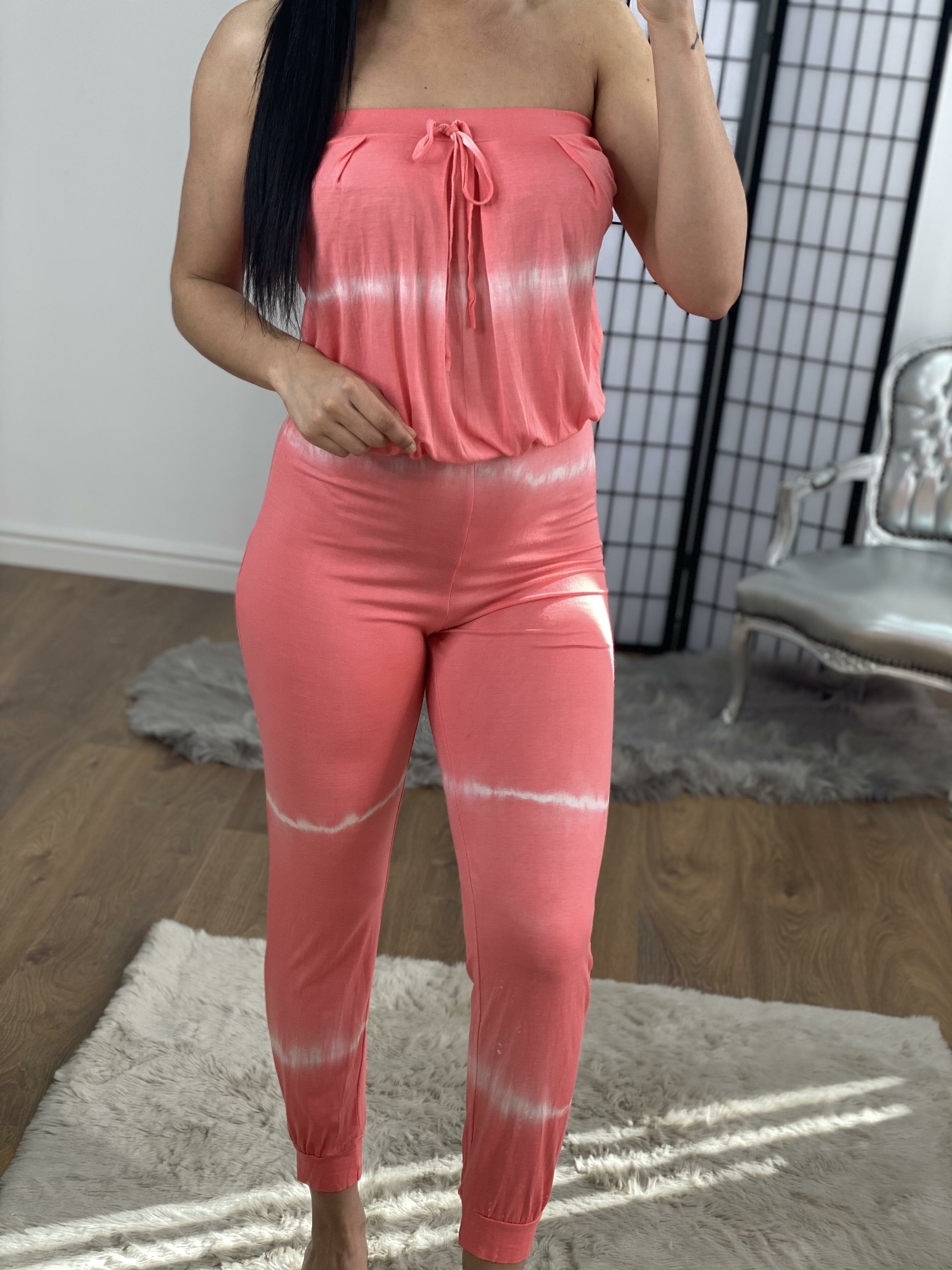 Tobey Tie Dye Tie Bandeau Jumpsuit