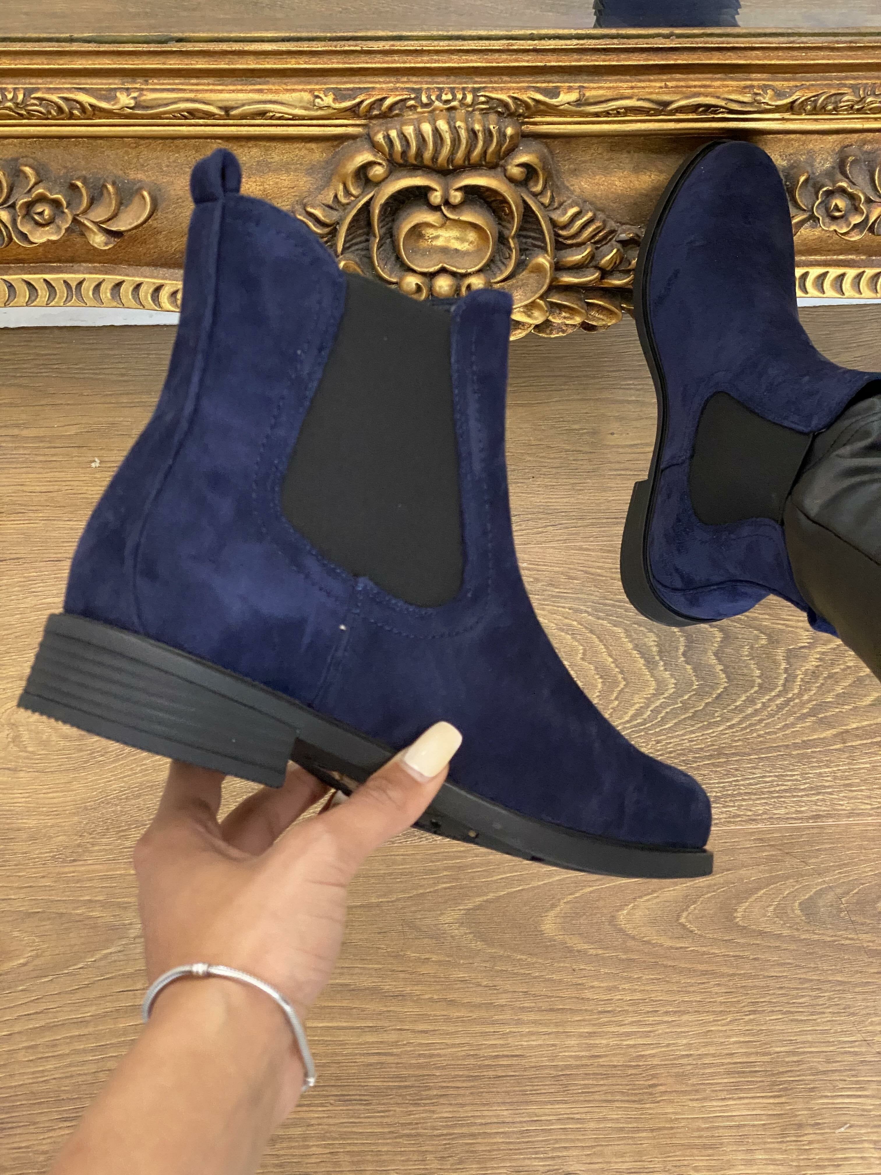Daisey Faux Suede Slip On Chelsea Boots