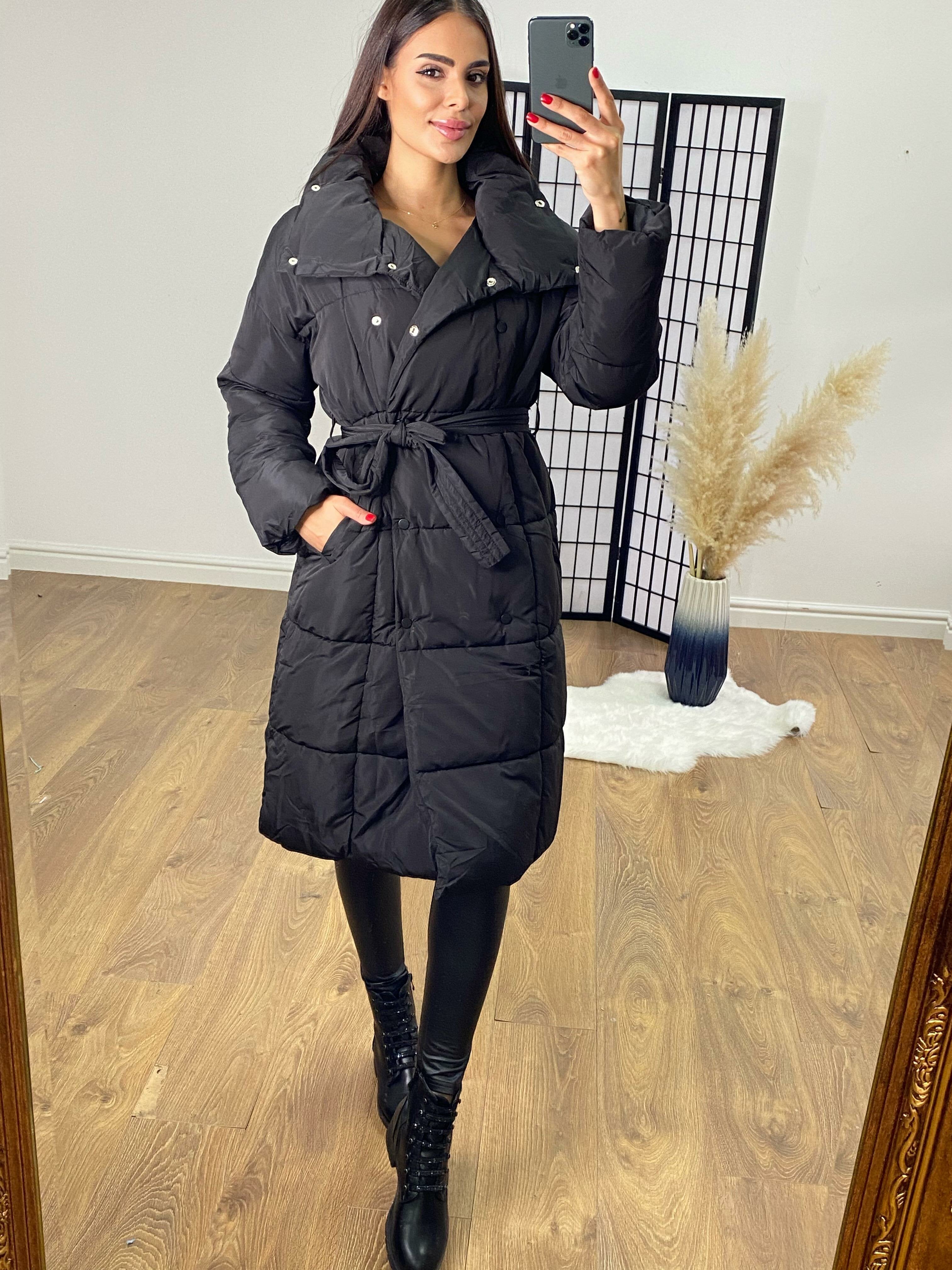 Vivienne Black Double Breasted Padded Coat
