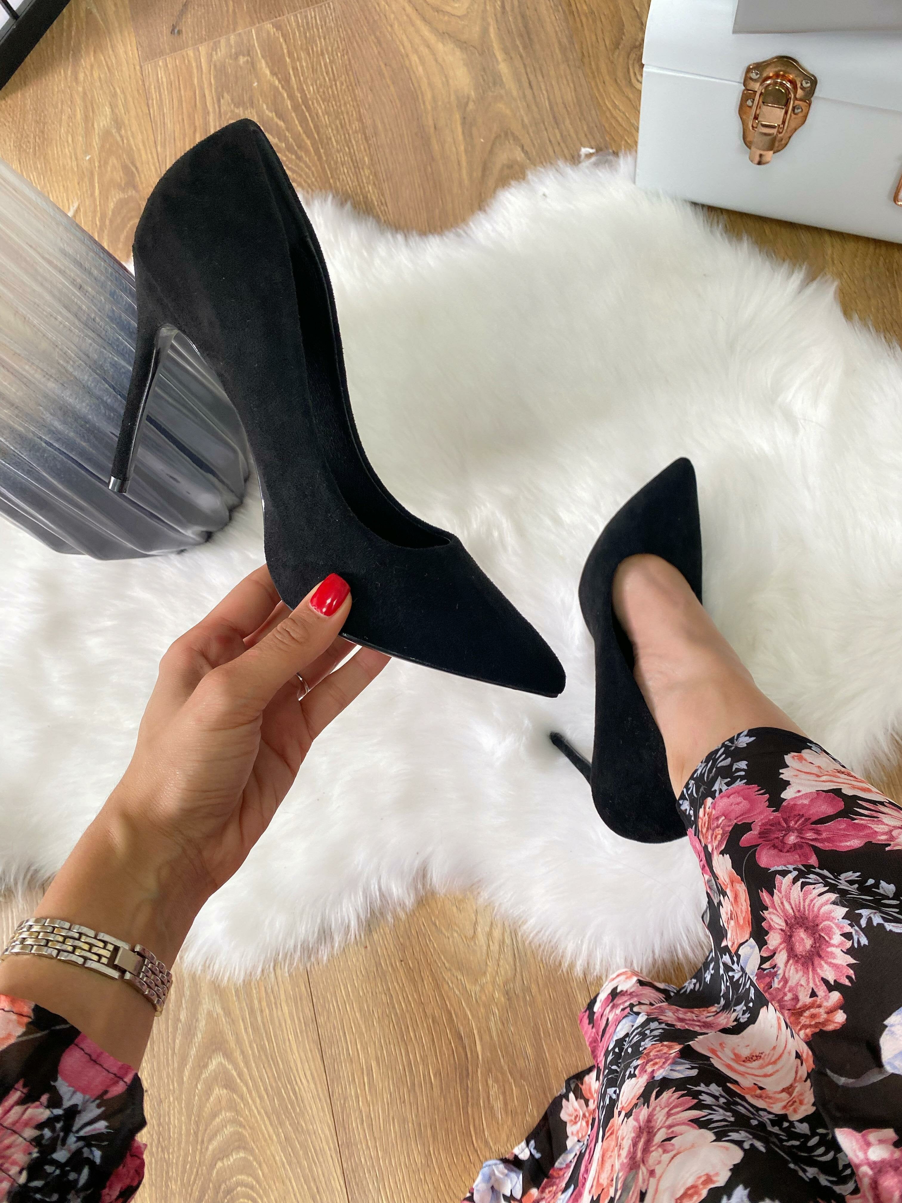 Zayla Faux Suede Heeled Court Shoes