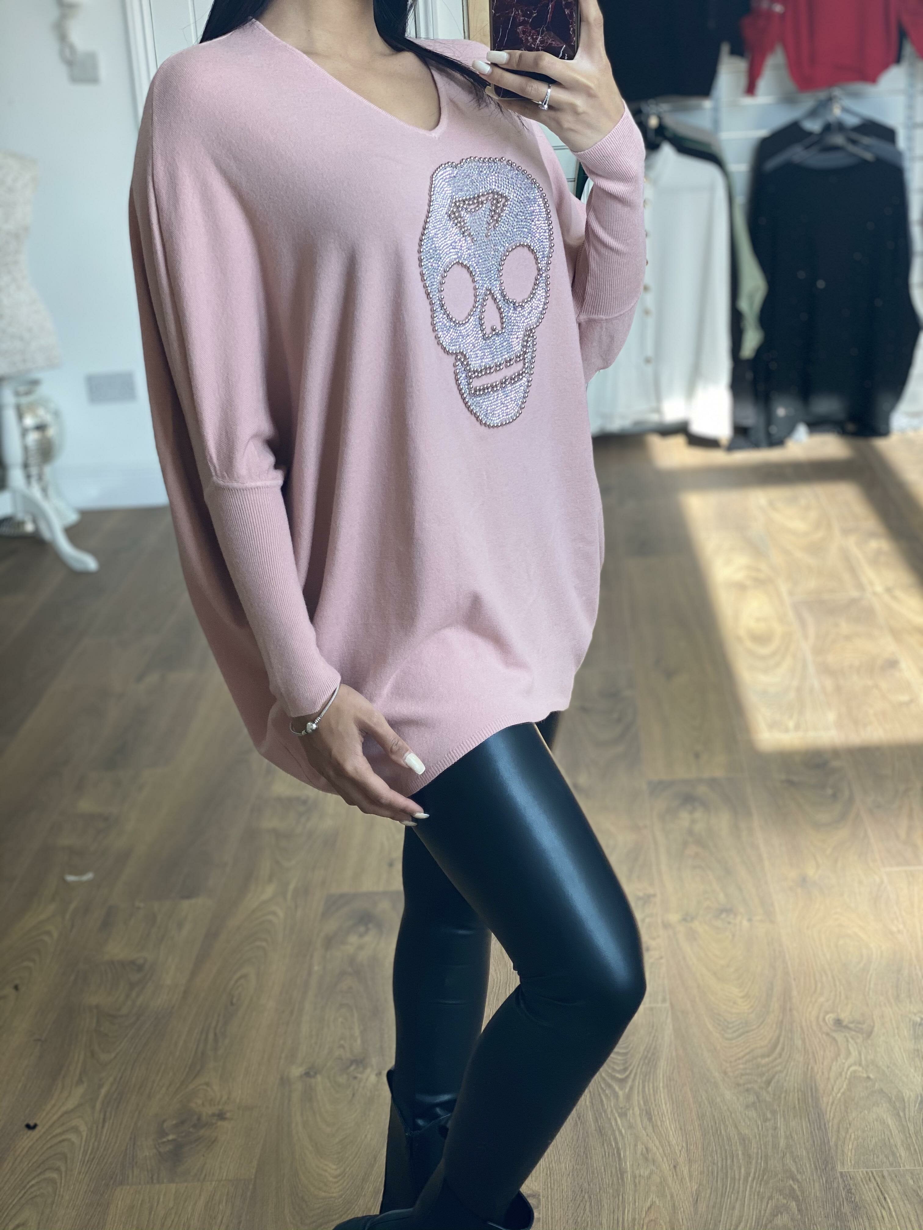 Forelli Studded Skull Detail Knit Jumper