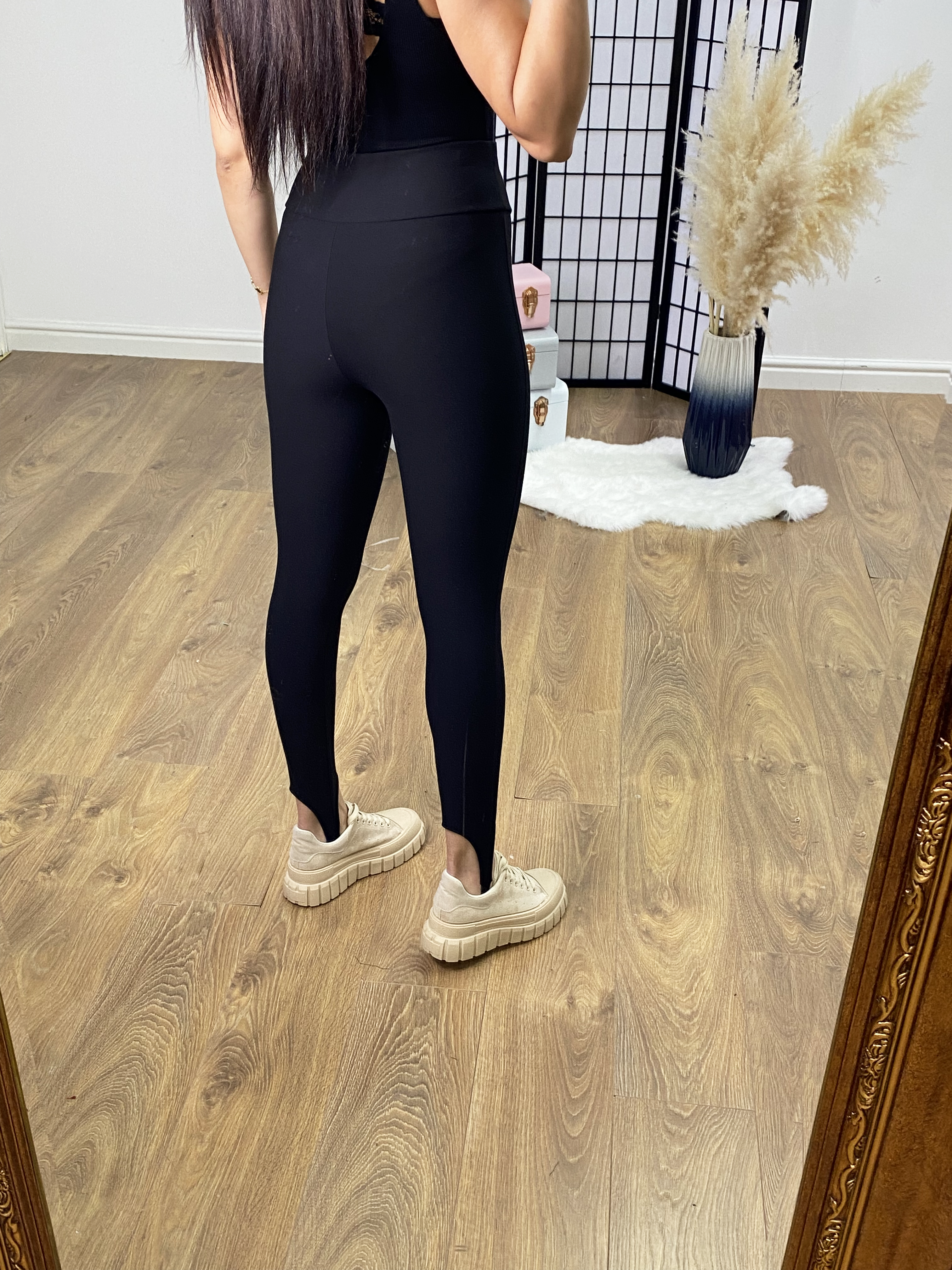 Chessie Black Stirrup Leggings