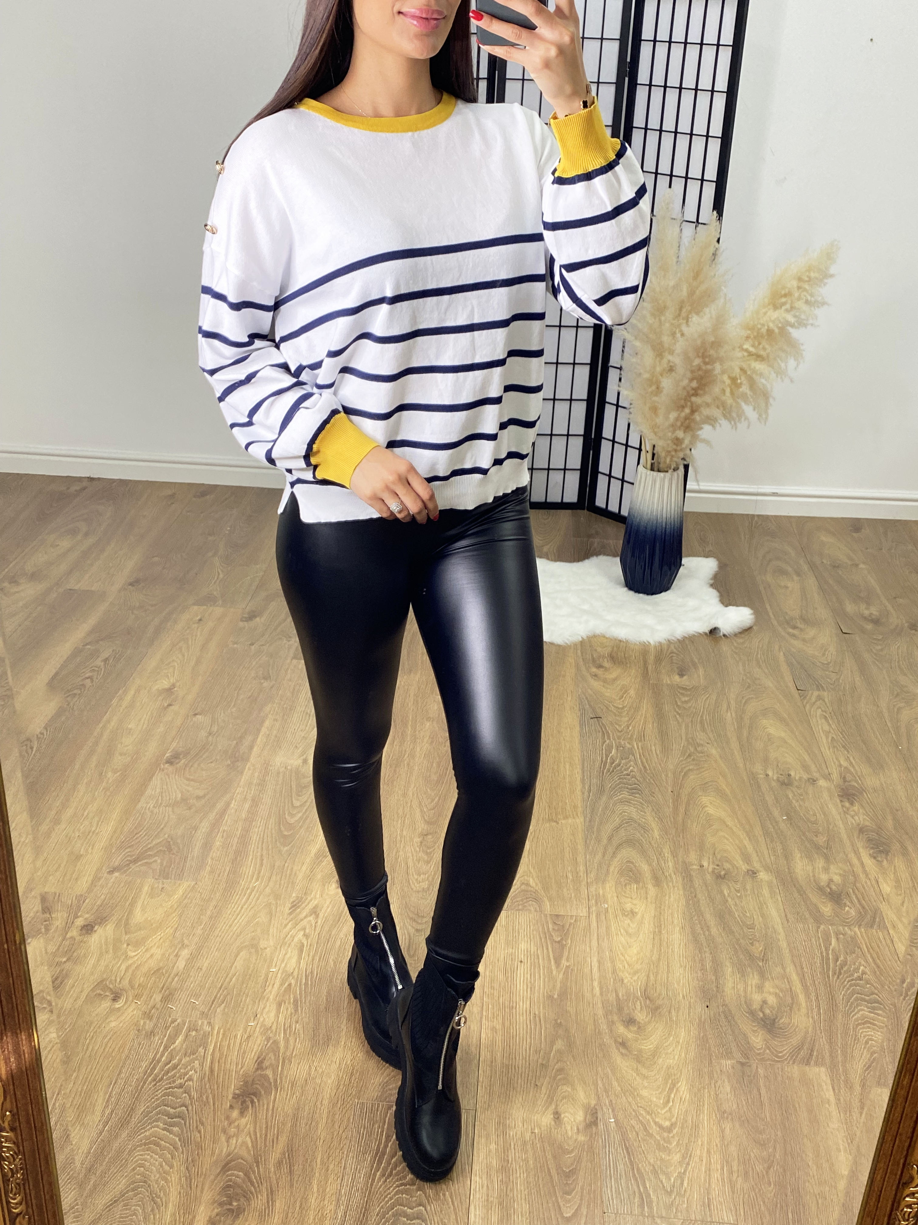 Chase Nautical Stripe Fine Knit Jumper