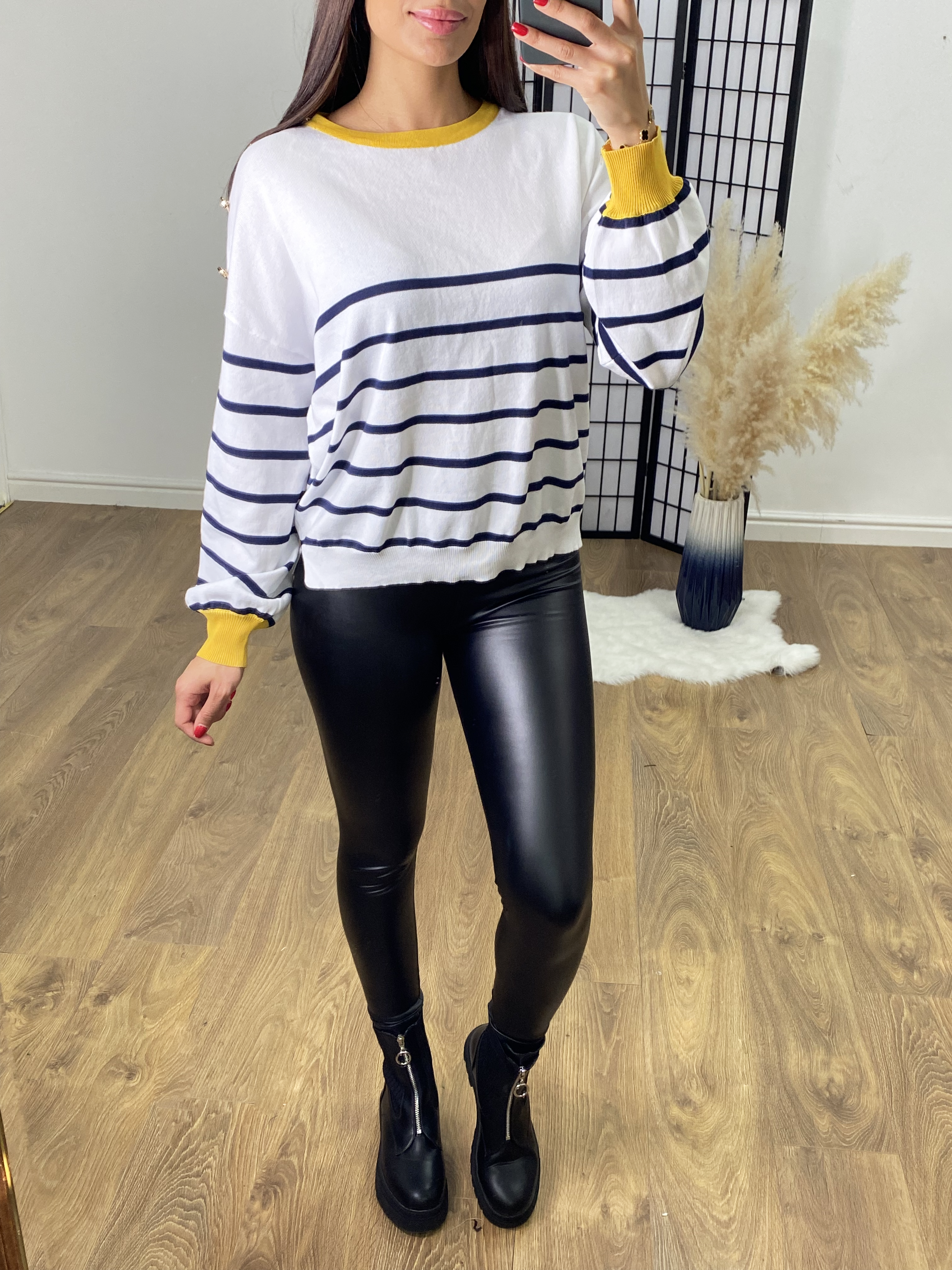 Chase Nautical Stripe Fine Knit Jumper