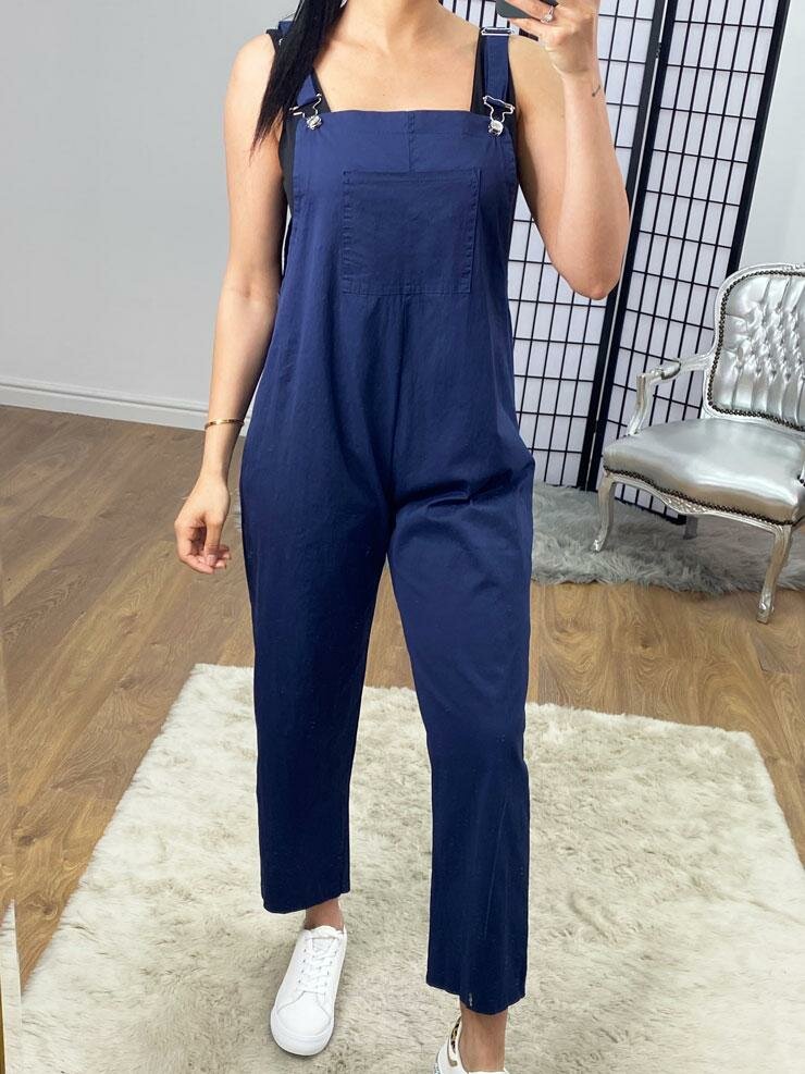 Indiga Pocket Detailed Loose Fit Dungarees