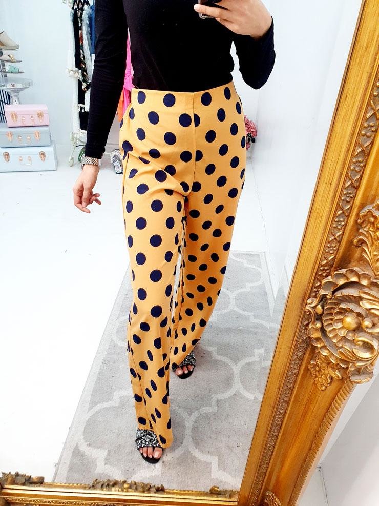 Jamila Elasticated Polka Dot Trousers