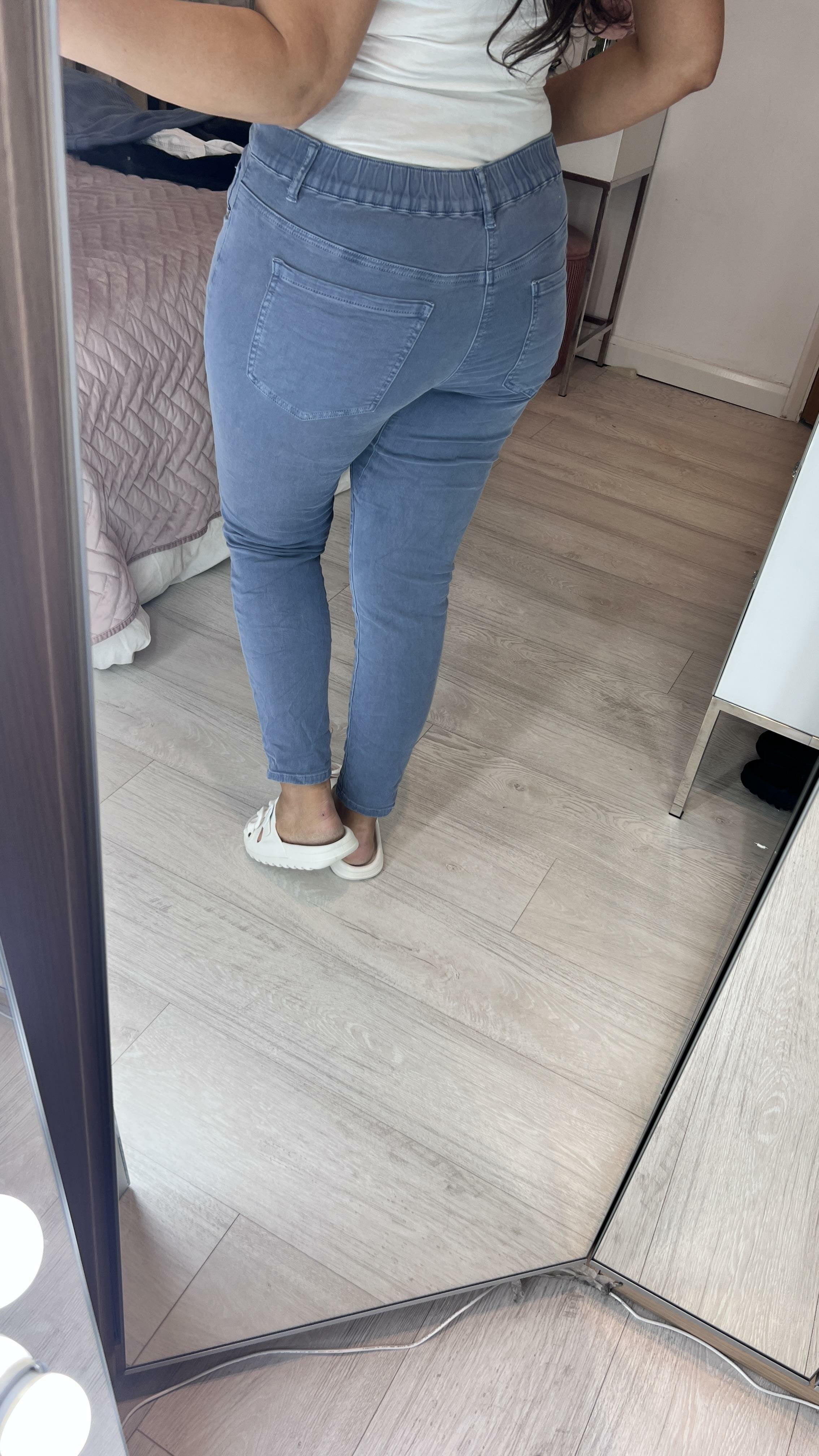 King Double Button Straight Leg Jeans