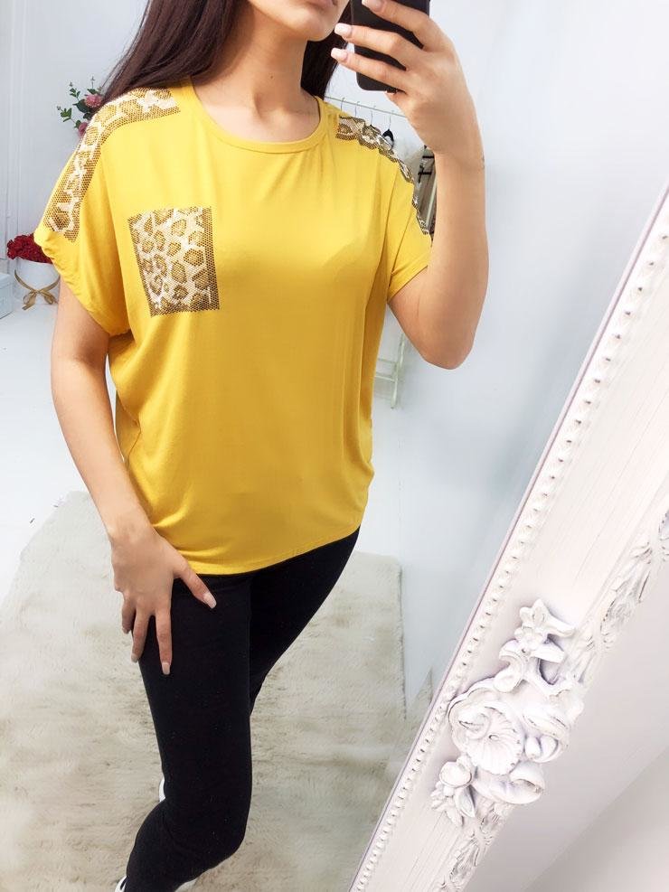 Laura Studded Leopard Print T-shirt
