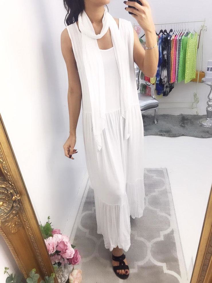 Lee Two Piece Scarf Maxi Dress