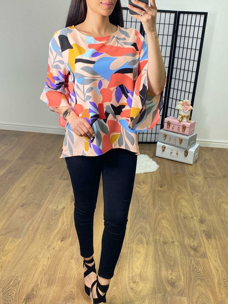 Lisbon Multi Abstract Print Blouse