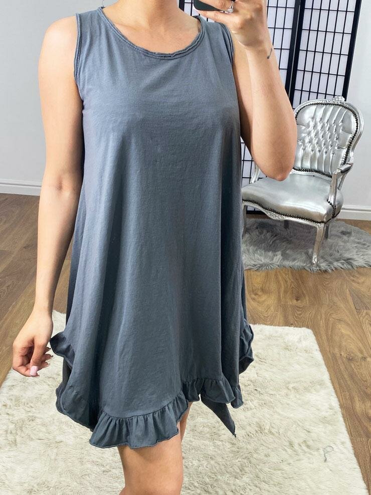 Marie Frill Detailed Loose Fit Cotton Dress