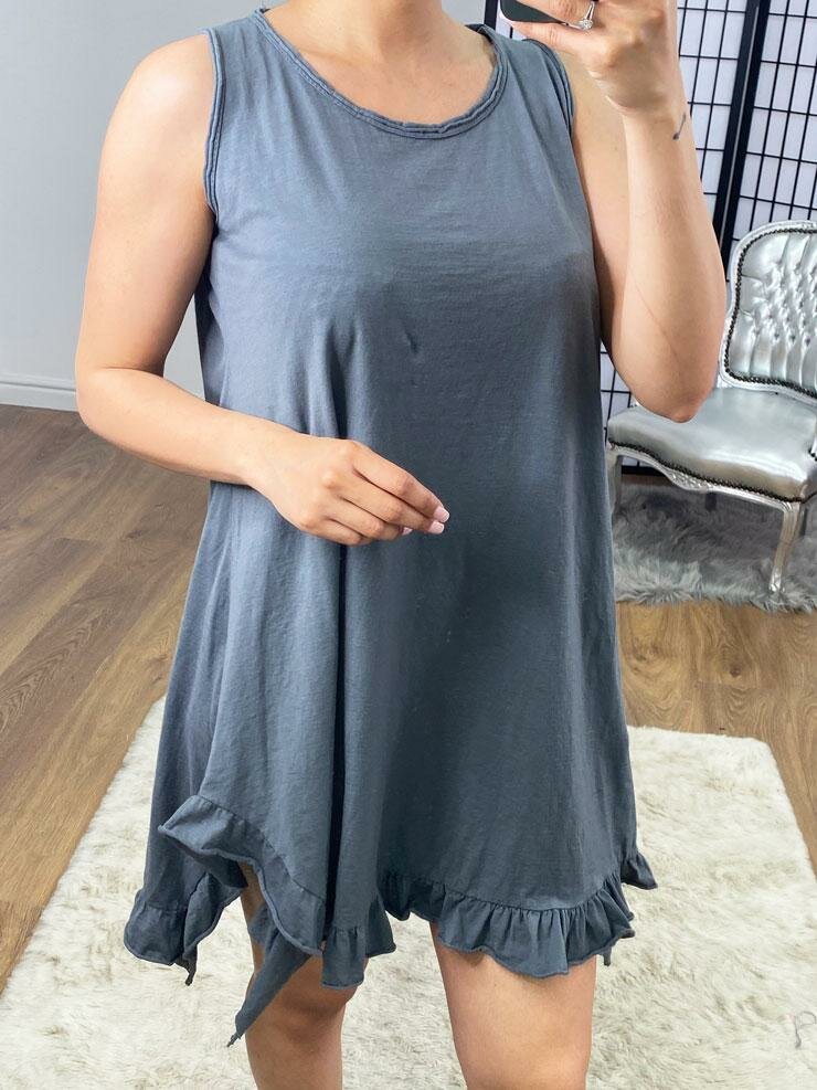 Marie Frill Detailed Loose Fit Cotton Dress