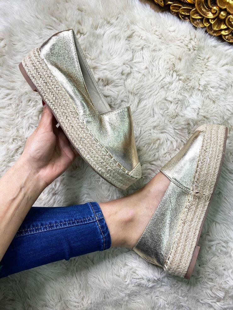 Marisa Gold Metallic Espadrille