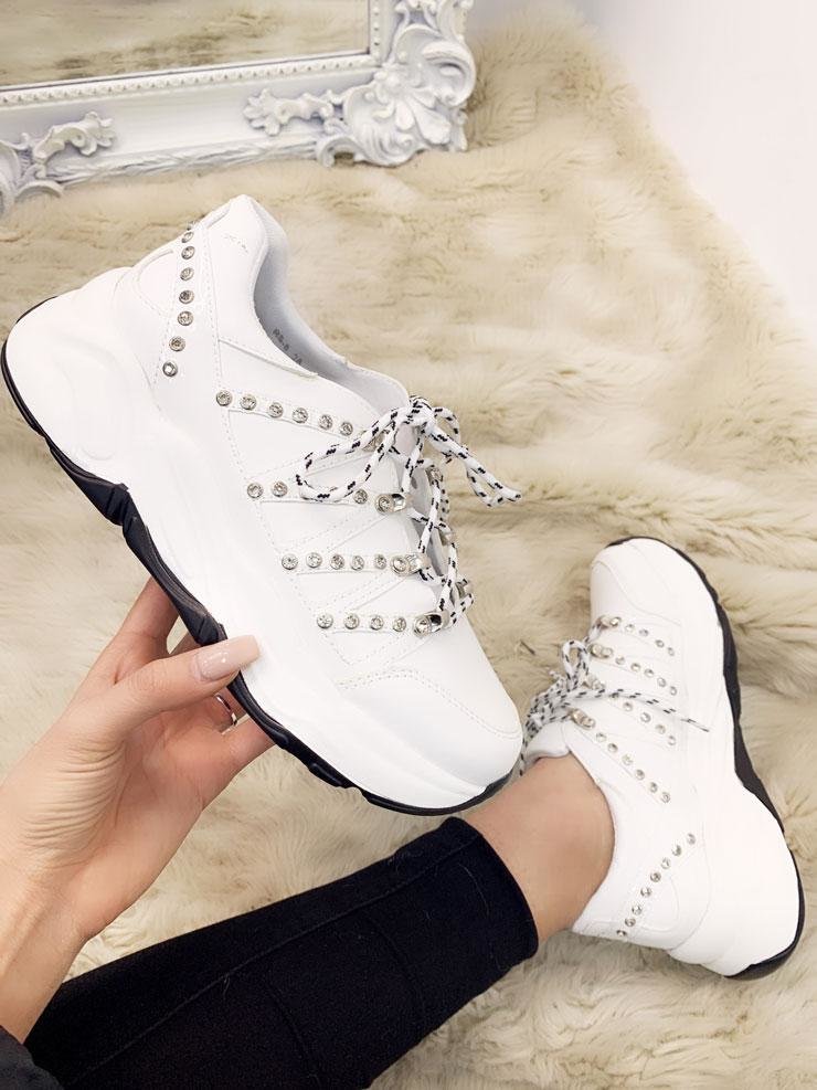 Monrose Studded Jewelled Zig Zag Detailed Chunky Trainers