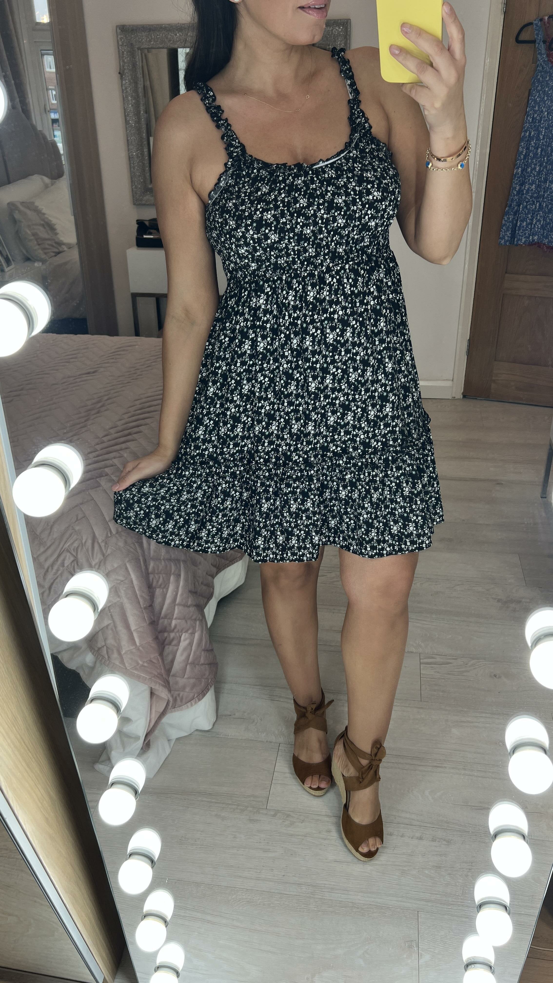 Naila Floral Shirred Cami Dress