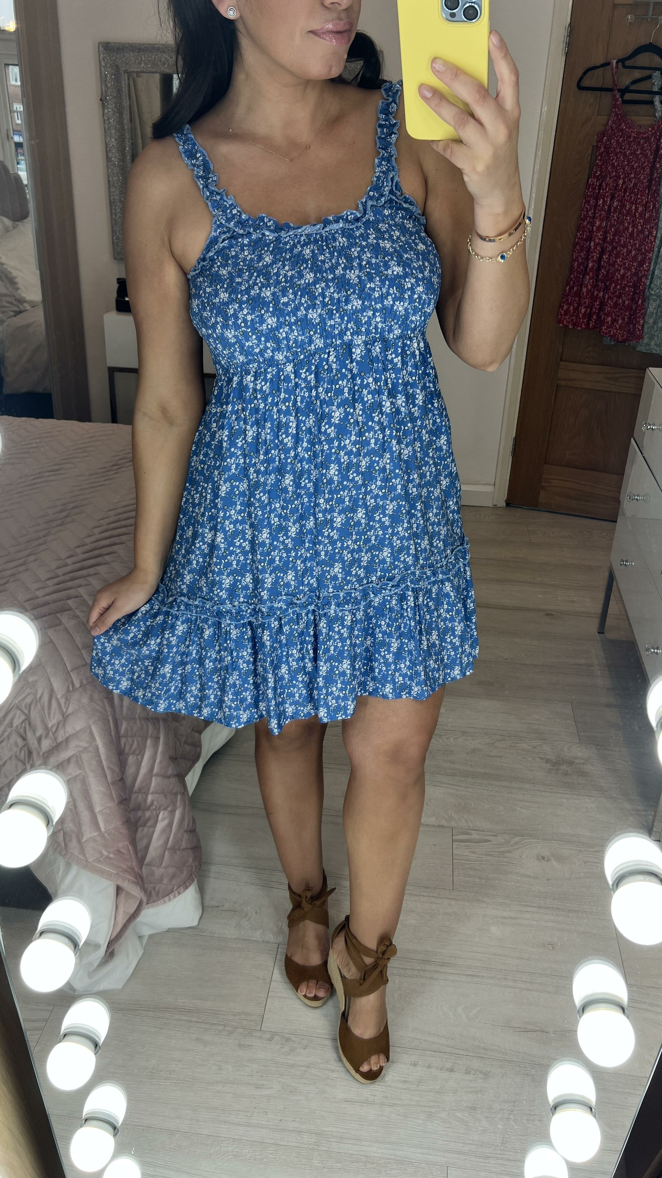 Naila Floral Shirred Cami Dress