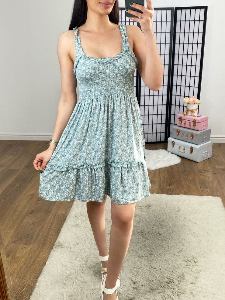 Naila Floral Shirred Cami Dress