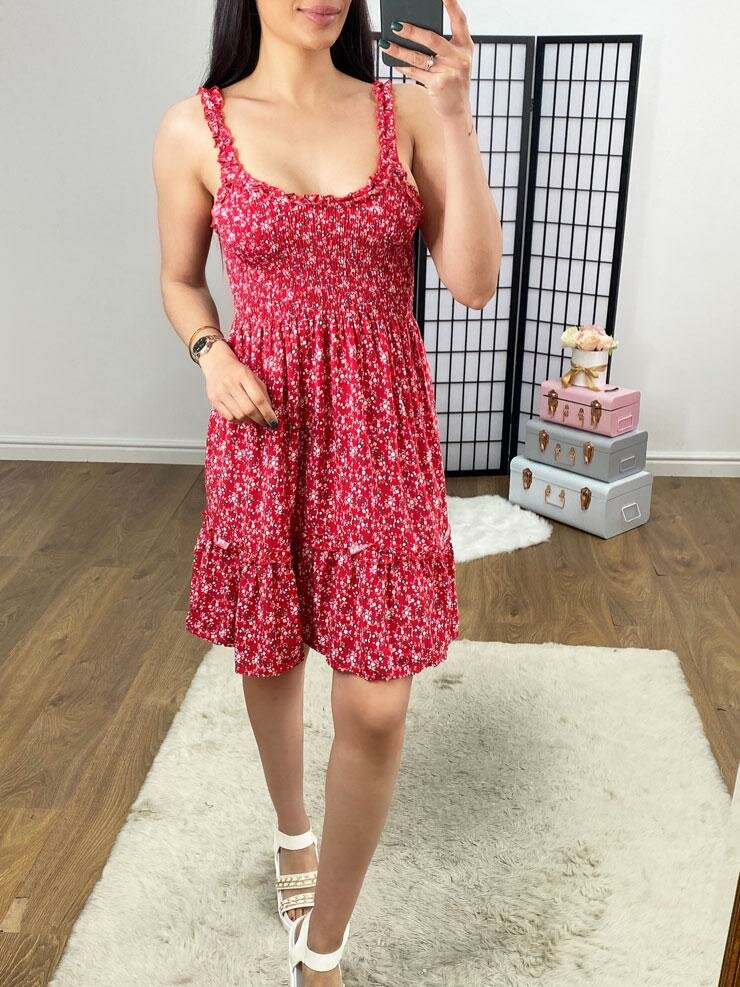 Naila Floral Shirred Cami Dress