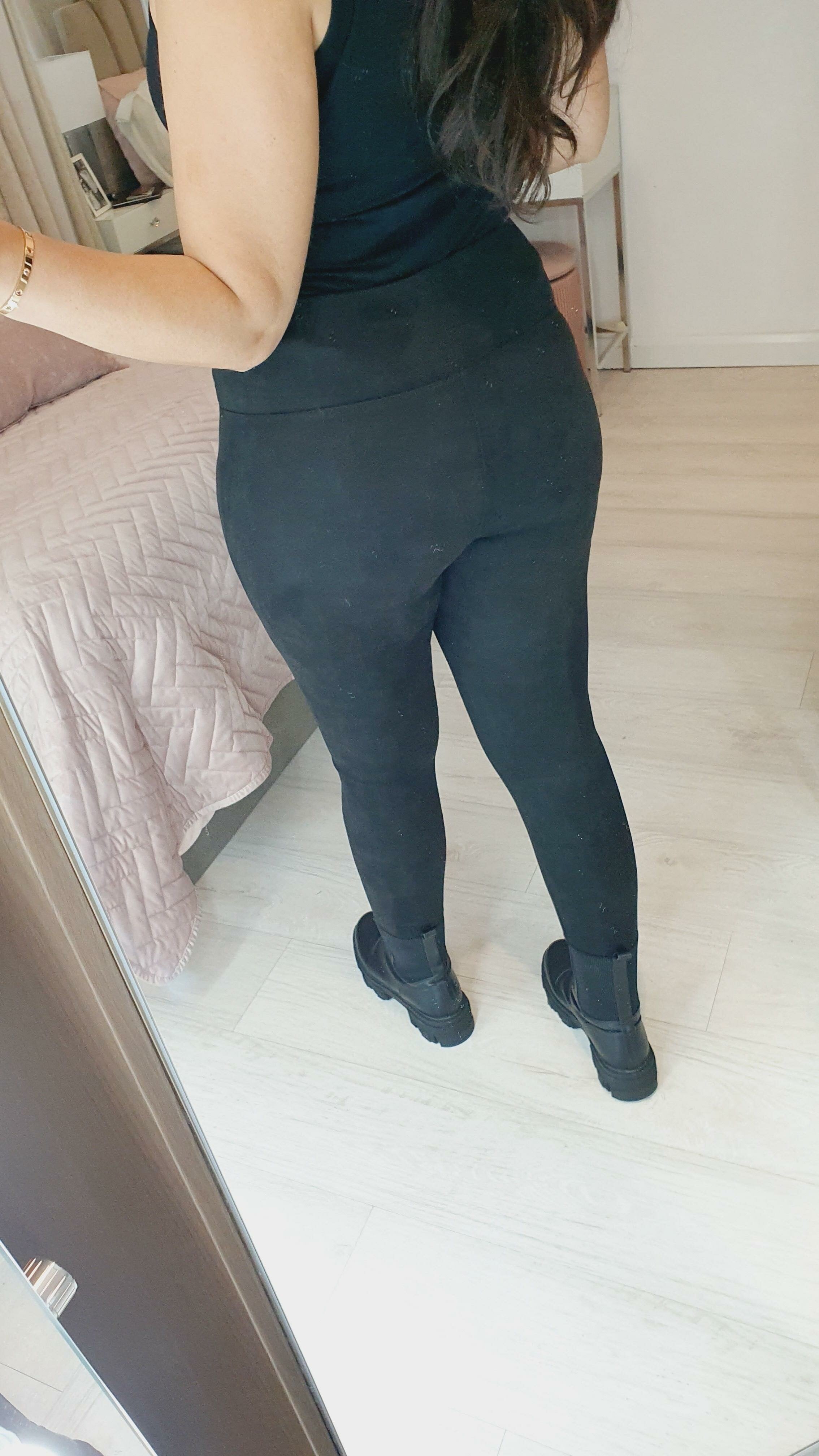 Palma Super Soft Faux Suede Black Leggings