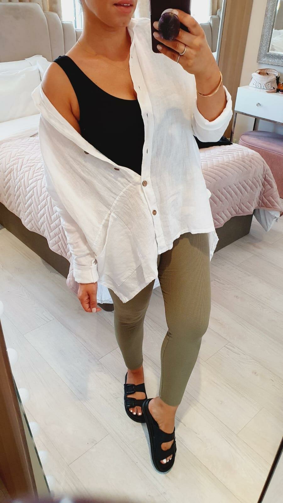 Simona Ribbed Stretch Fitted Leggings