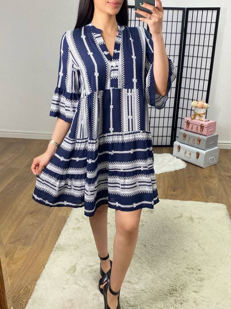 Riley Boho Tiered Hem Dress