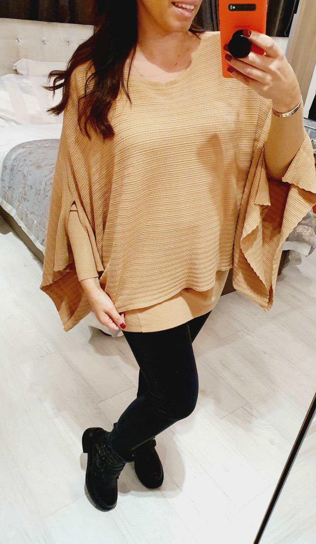 Sharon Ribbed Double Layer Knitted Jumper Dress