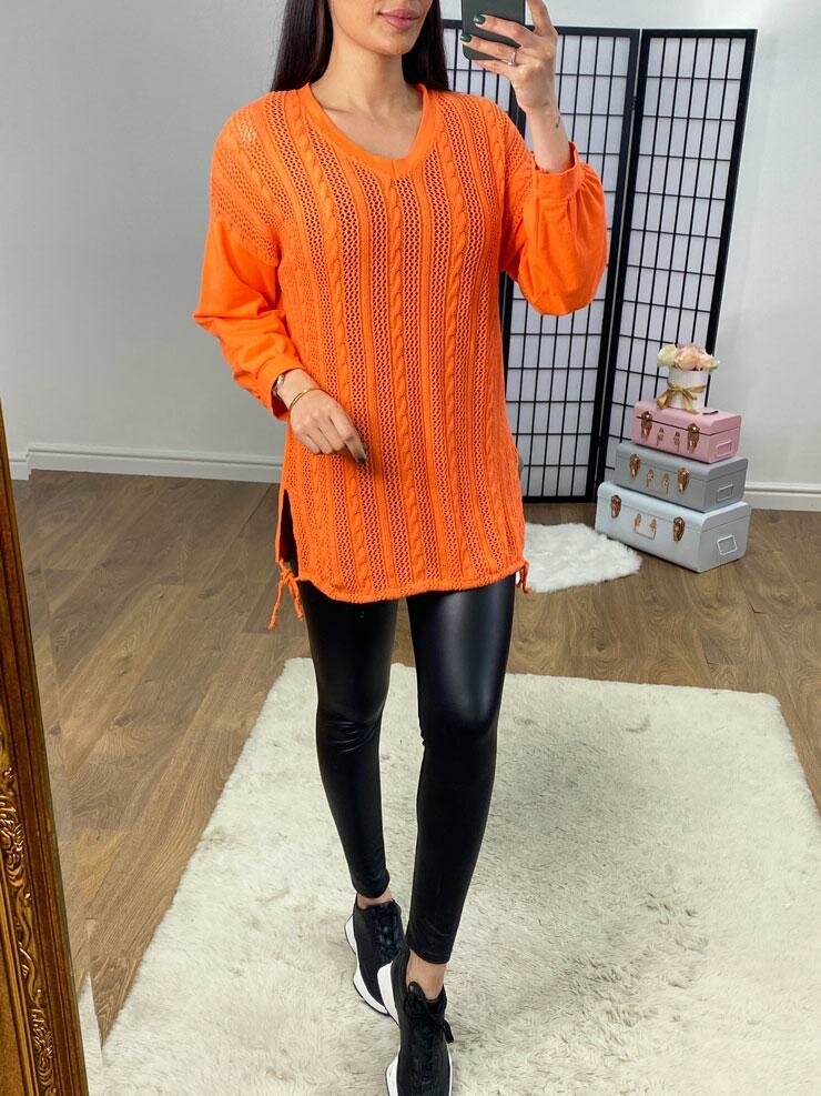 Shauney Knitted Front Drawstring Sweatshirt