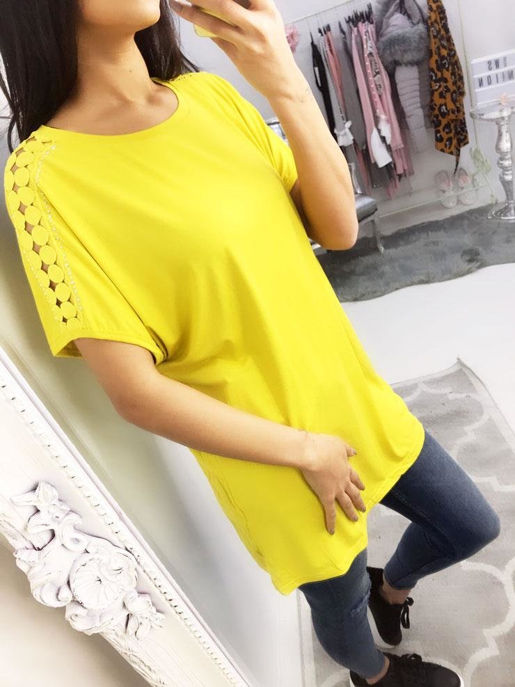 Taylor Oversize Cut Out Diamante Detail Top