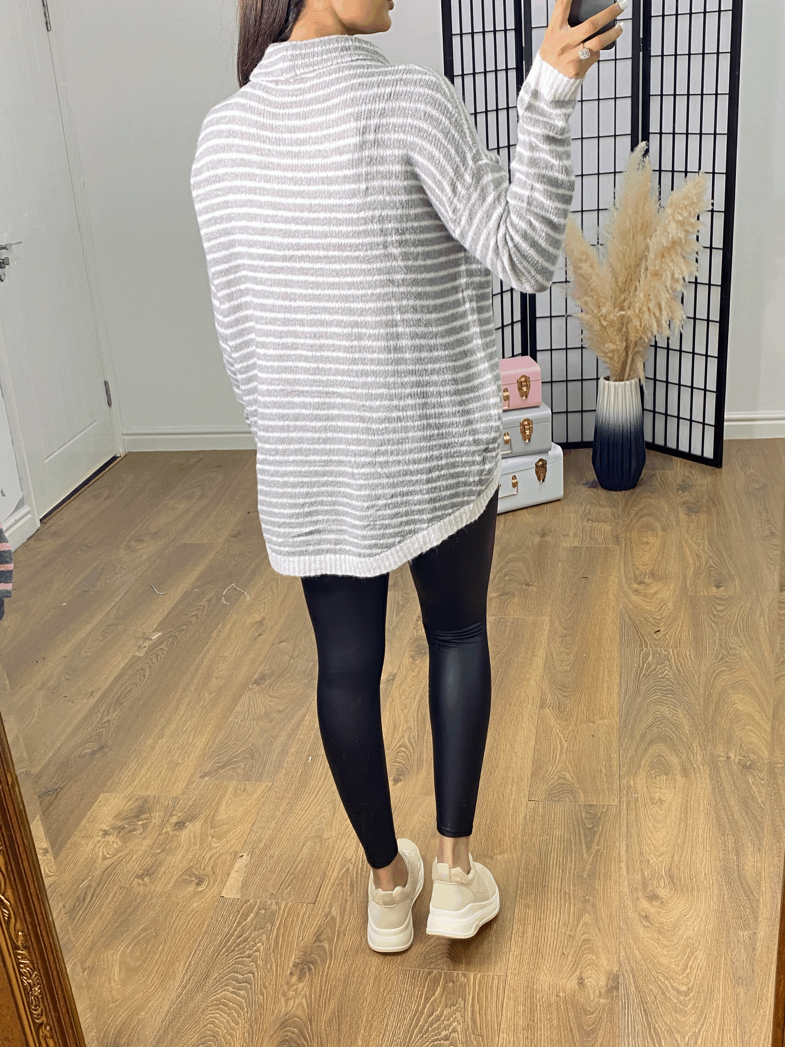 Flick Supersoft Striped Roll Neck Jumper