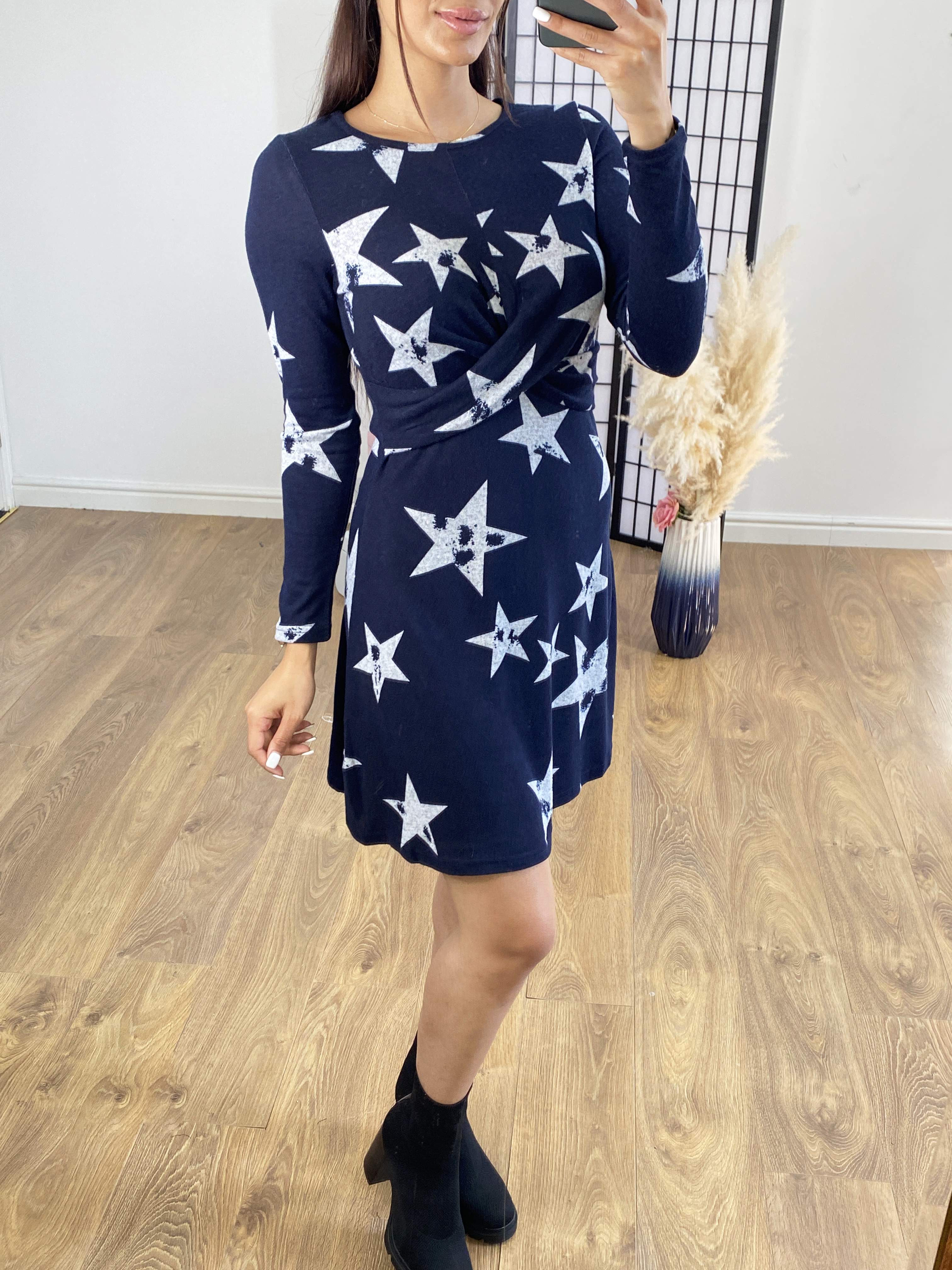 Thunder Star Print Stretch Knit Dress