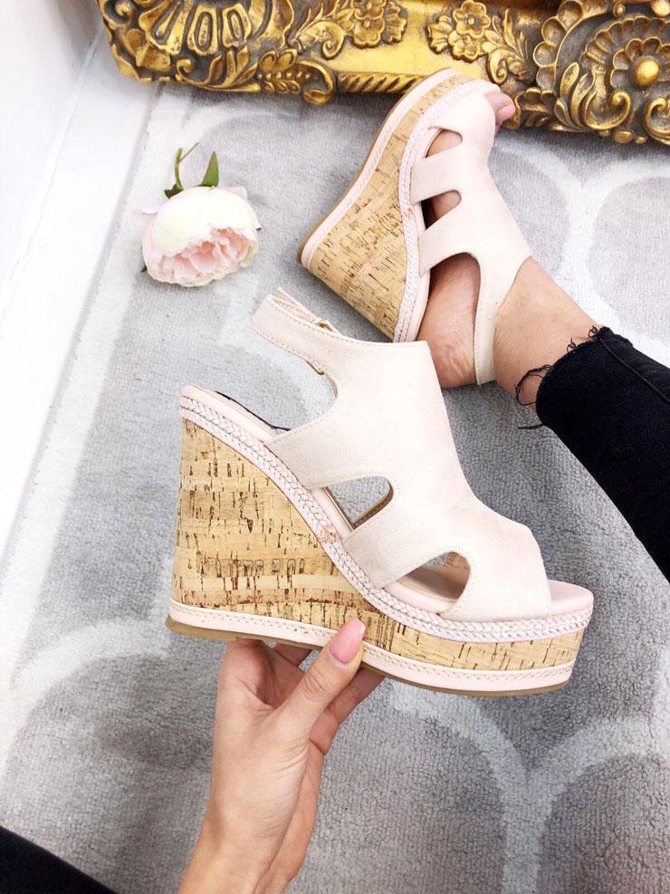 Twiggy Faux Suedette Wedges