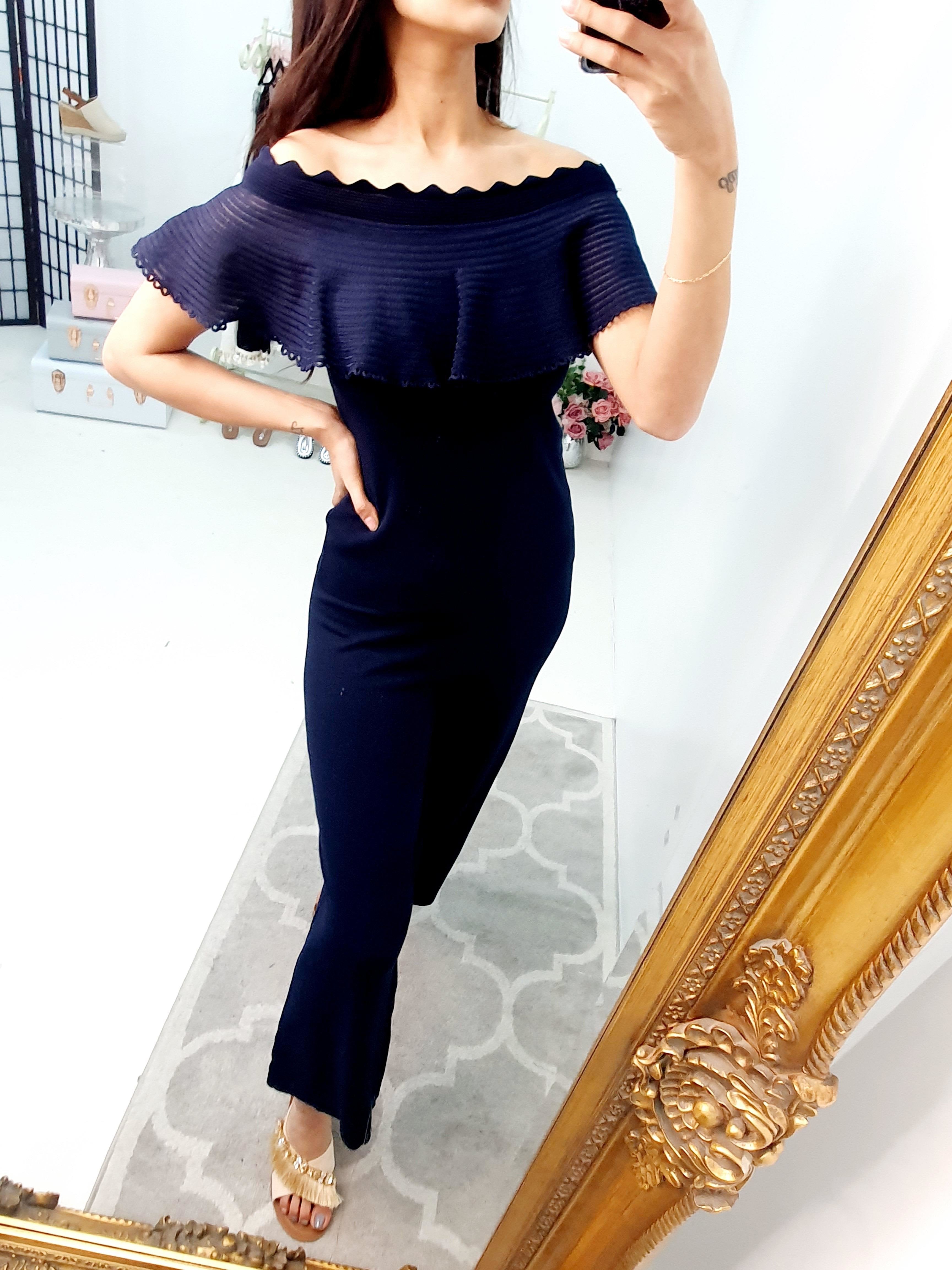 Varna Bardot Cropped Wide Leg Lounge Set