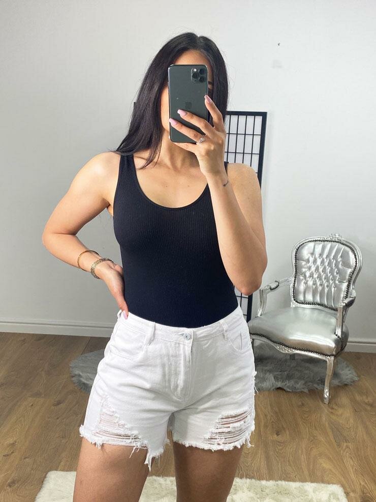 Chasey Ripped Distressed Denim Shorts