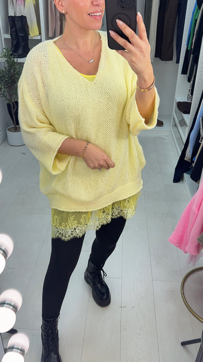 Brena Super Soft Lace Detail 2 Piece Jumper