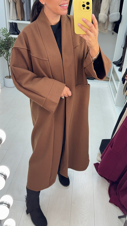 Narice Open Front Oversized Coat