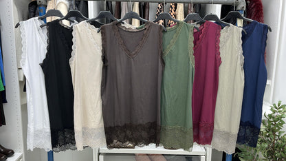 Kirstan Place Lace Hem Vest Top
