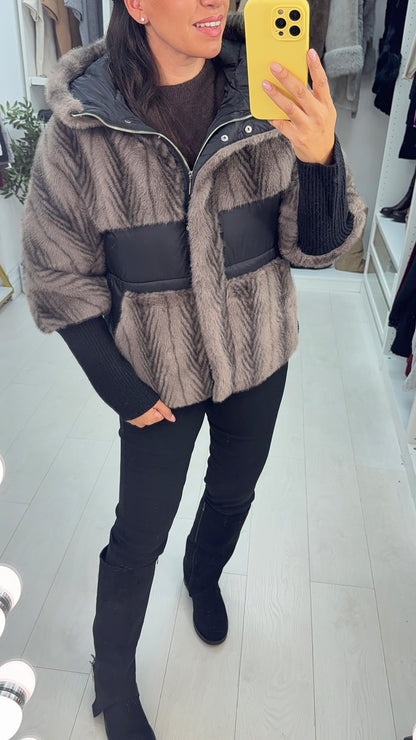 Carole Faux Fur Hooded Jacket