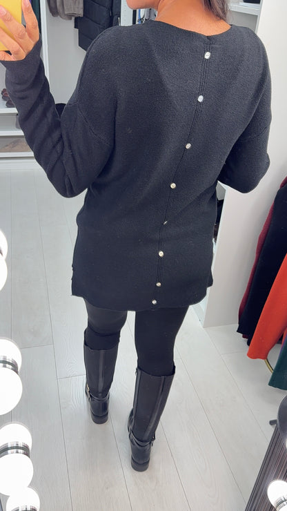 Koralina Plain Stitch Detail Knit Jumper