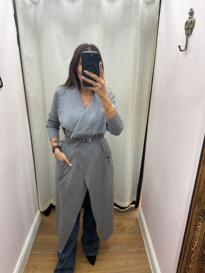 Ashleigh Plain Lace Trim Waterfall Cardi Jacket