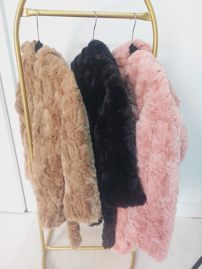 Elin KIDS Faux Fur Hooded Coat